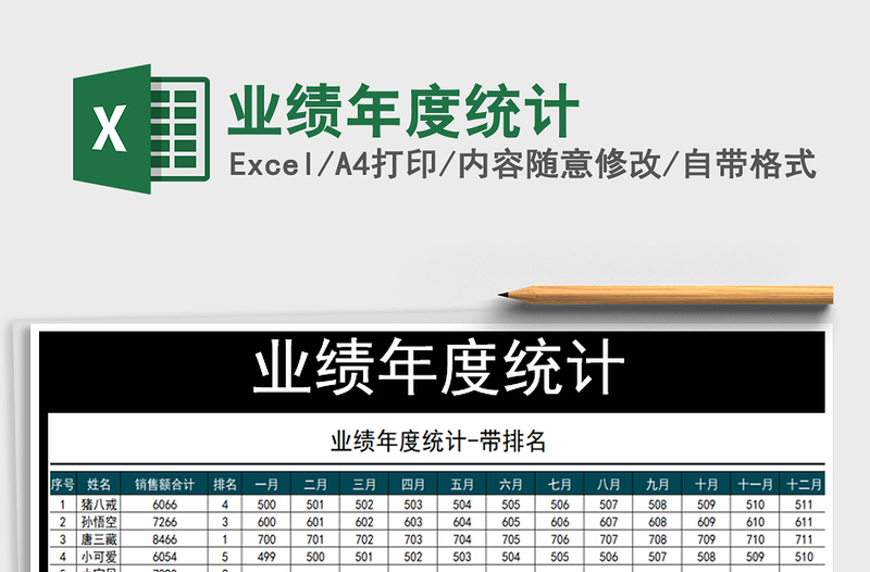 2021年業(yè)績(jī)年度統(tǒng)計(jì)免費(fèi)下載