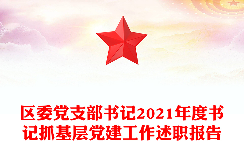 區(qū)委黨支部書(shū)記2021年度書(shū)記抓基層黨建工作述職報(bào)告