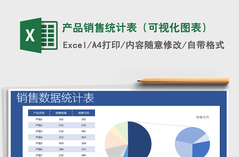 2021年产品销售统计表（可视化图表）