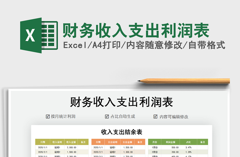 2021年財務收入支出利潤表