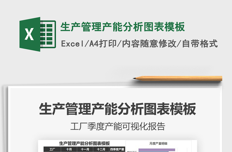 2021年生產管理產能分析圖表模板