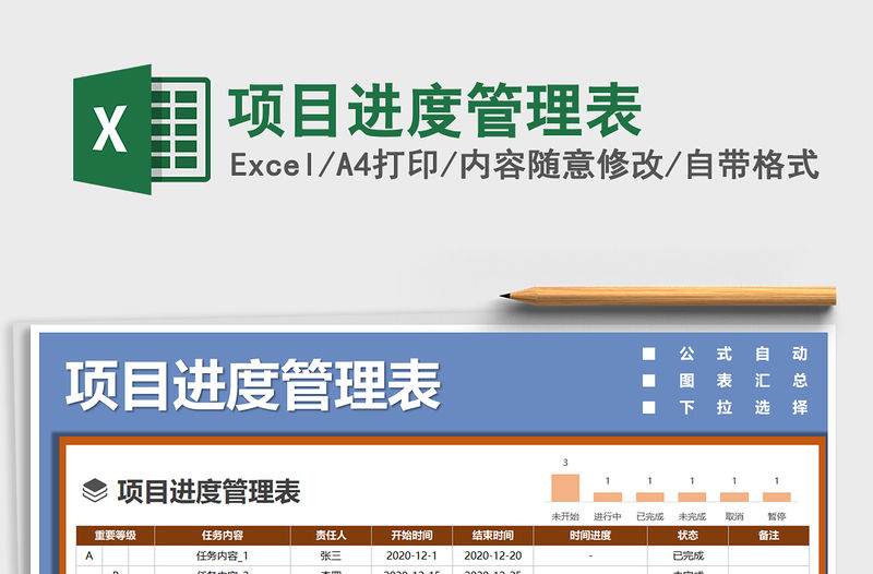 2021年項(xiàng)目進(jìn)度管理表
