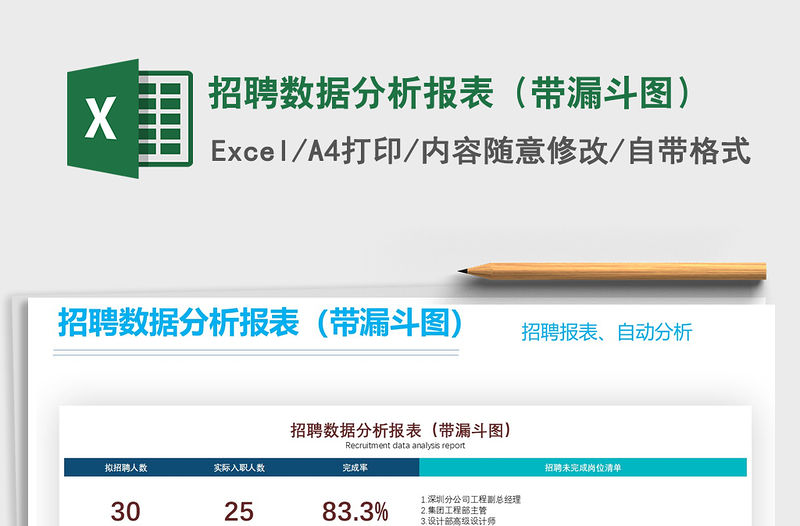 2021年招聘數據分析報表（帶漏斗圖）