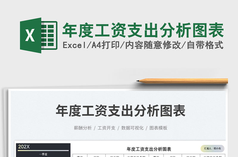 年度工資支出分析圖表免費(fèi)下載