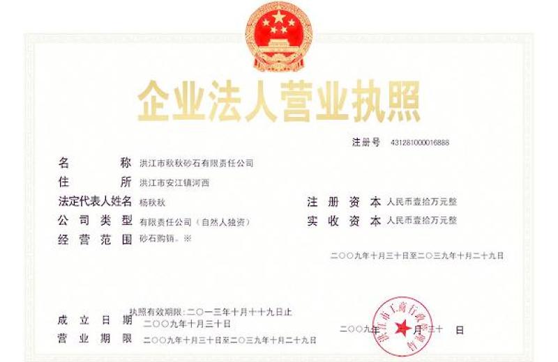 2021年企業(yè)法人營(yíng)業(yè)執(zhí)照