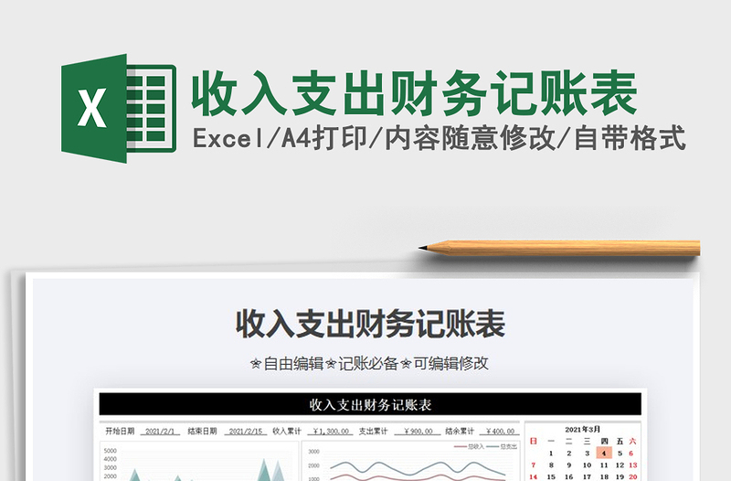2021年收入支出財務記賬表
