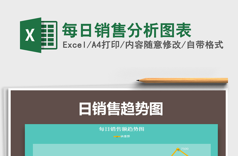 2022年每日銷售分析圖表免費(fèi)下載