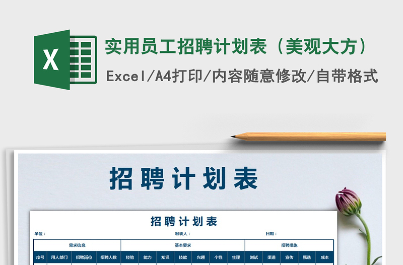 2021年實(shí)用員工招聘計(jì)劃表(美觀大方)