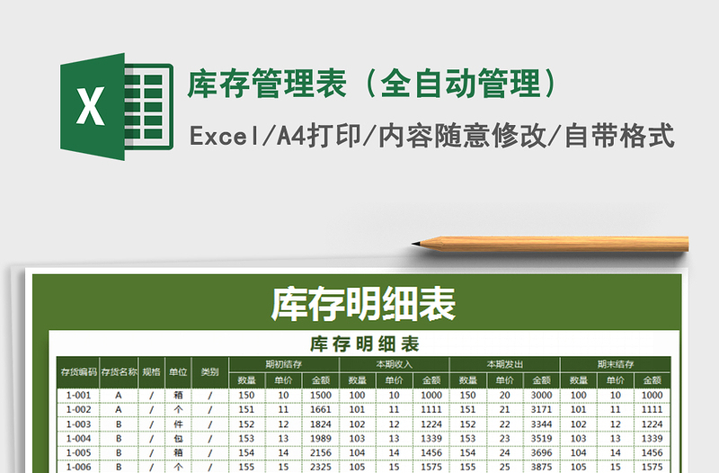 2021年庫存管理表(全自動管理)