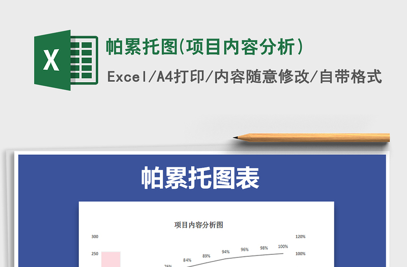 2021年帕累托圖(項目內容分析）免費下載