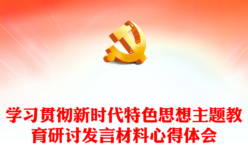 學(xué)習(xí)貫徹新時(shí)代特色思想主題教育研討發(fā)言材料心得體會(huì)
