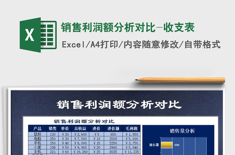 2021年銷售利潤(rùn)額分析對(duì)比-收支表