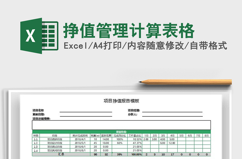 2021年掙值管理計算表格