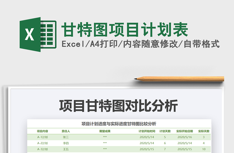 2021年甘特图项目计划表