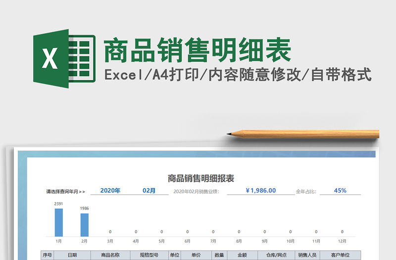 2021年商品銷售明細表