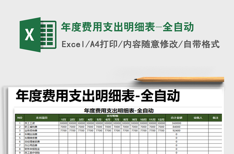 2021年年度費(fèi)用支出明細(xì)表-全自動(dòng)