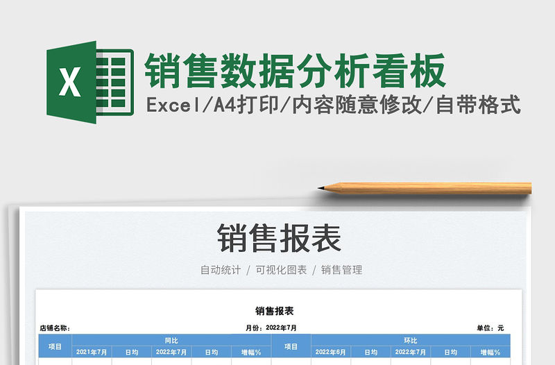 2023銷售數據分析看板免費下載