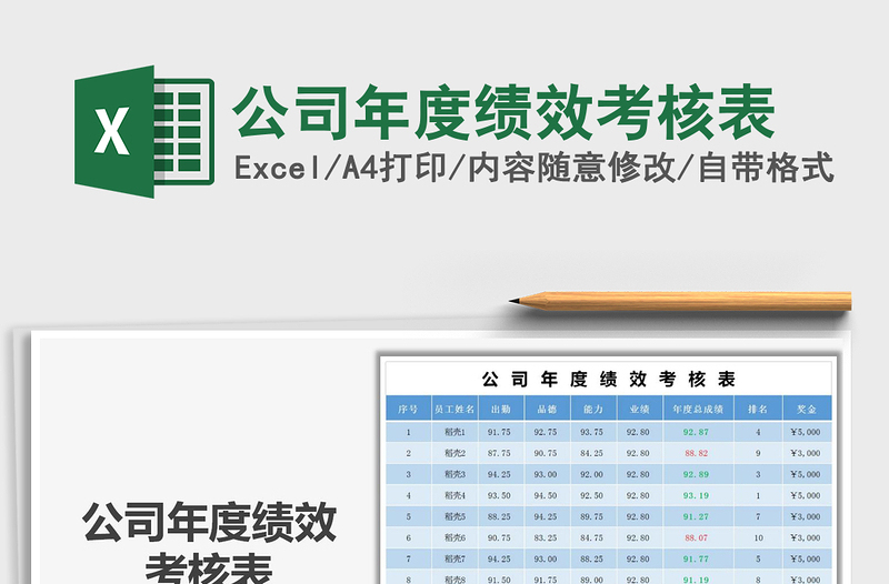 2021年公司年度績(jī)效考核表