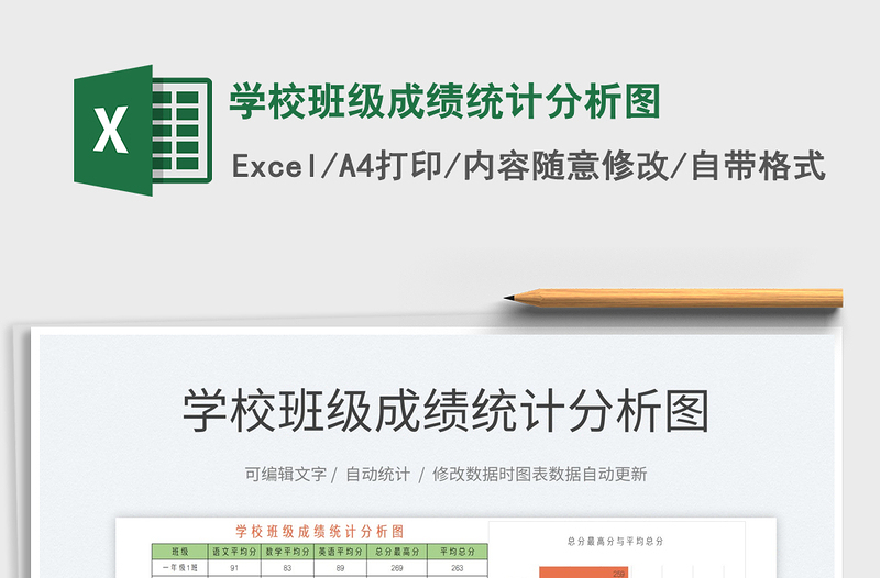2022學校班級成績統(tǒng)計分析圖免費下載