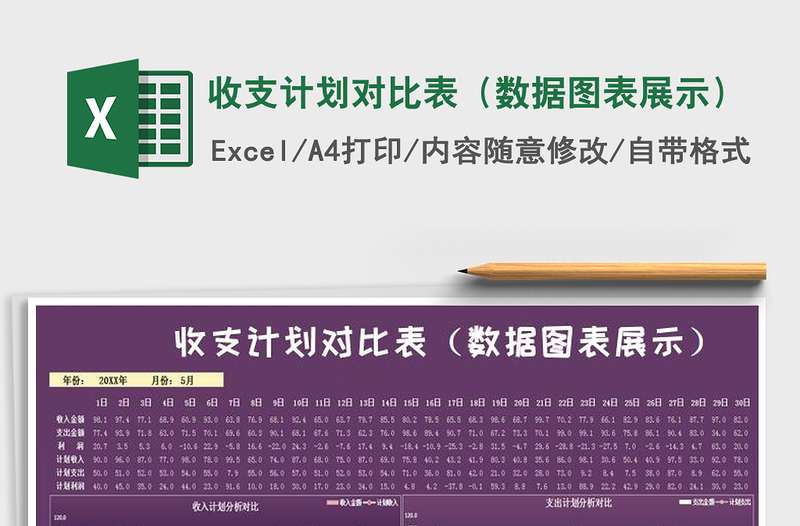 2021年收支計劃對比表(數(shù)據(jù)圖表展示)