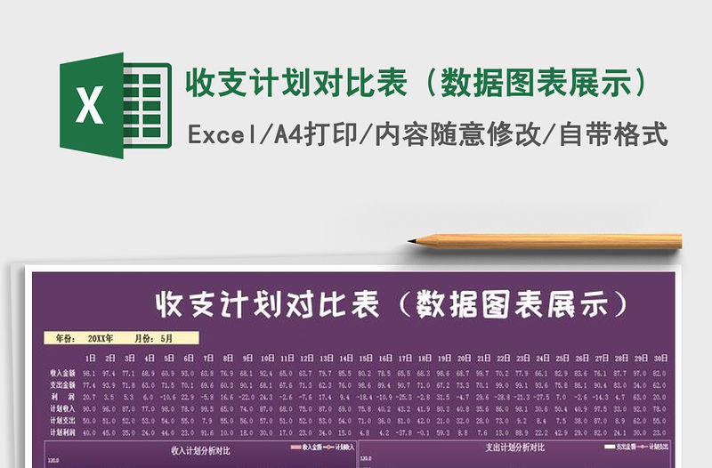 2021年收支計劃對比表（數(shù)據(jù)圖表展示）