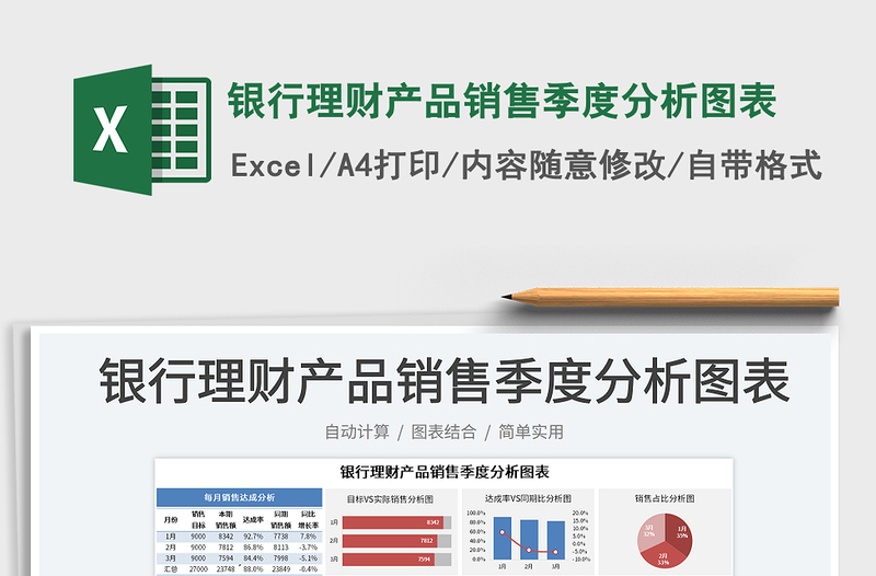 2023銀行理財(cái)產(chǎn)品銷售季度分析圖表免費(fèi)下載