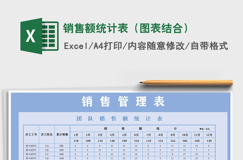 2021年銷售額統(tǒng)計表(圖表結(jié)合)