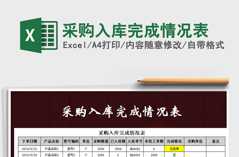 2021年采購入庫完成情況表