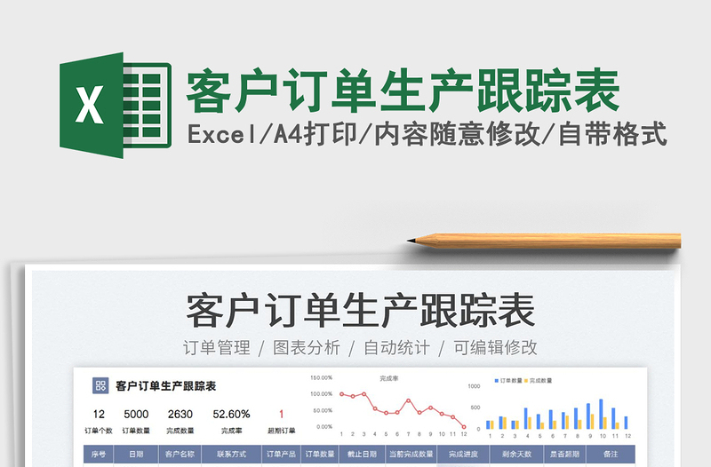 2023客戶訂單生產(chǎn)跟蹤表免費(fèi)下載