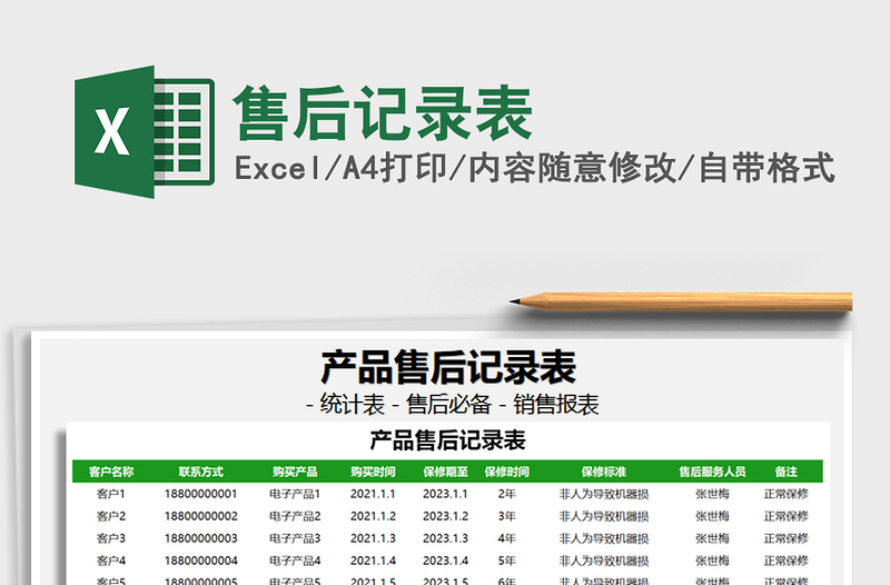 2021年售后記錄表