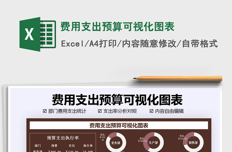 2021年費用支出預(yù)算可視化圖表