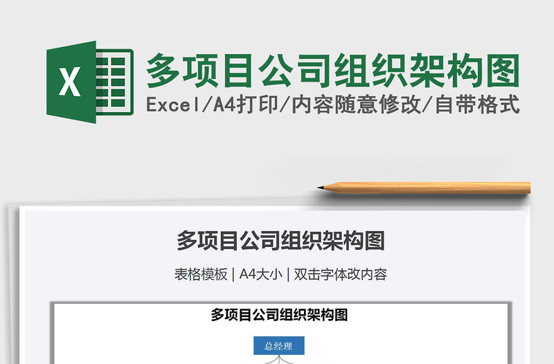 2021年多項目公司組織架構(gòu)圖