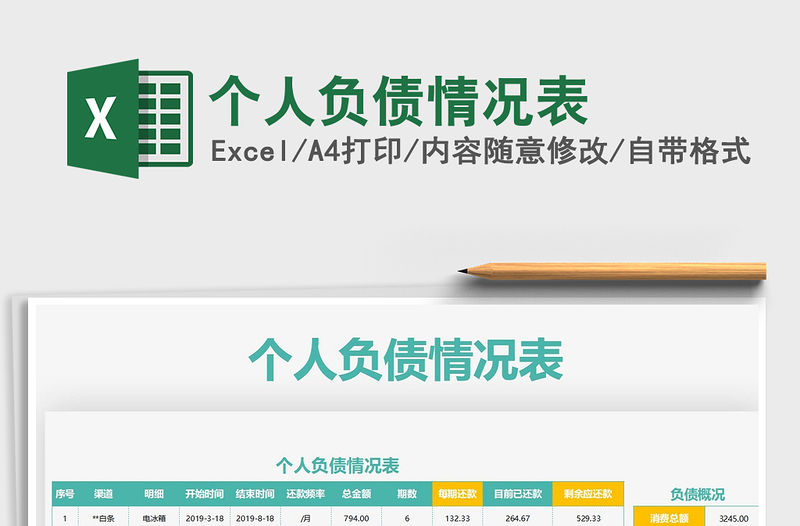 2021年個人負債情況表