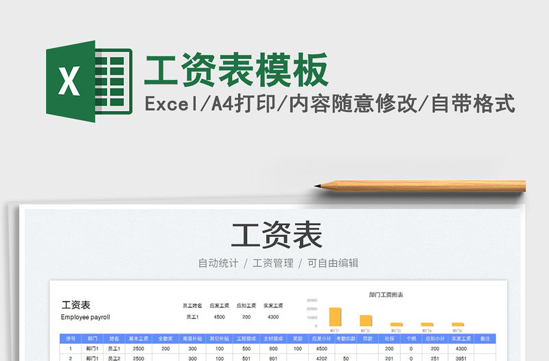 2023工資表模板免費下載
