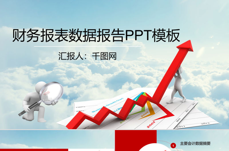 財務報表數據報告PPT模板
