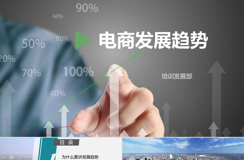 電商的現狀與未來發展趨勢商務培訓課件ppt模板