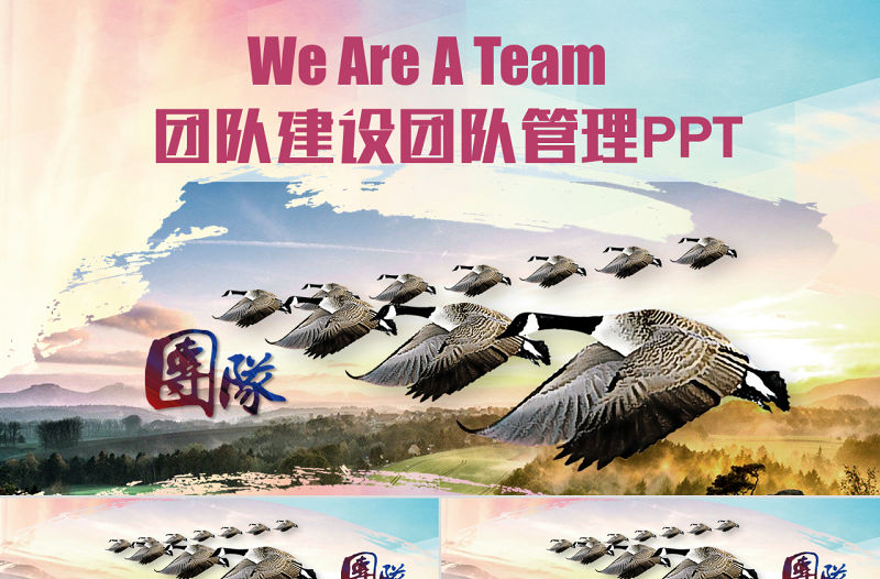 大氣團隊文化團隊管理企業團隊建設PPT