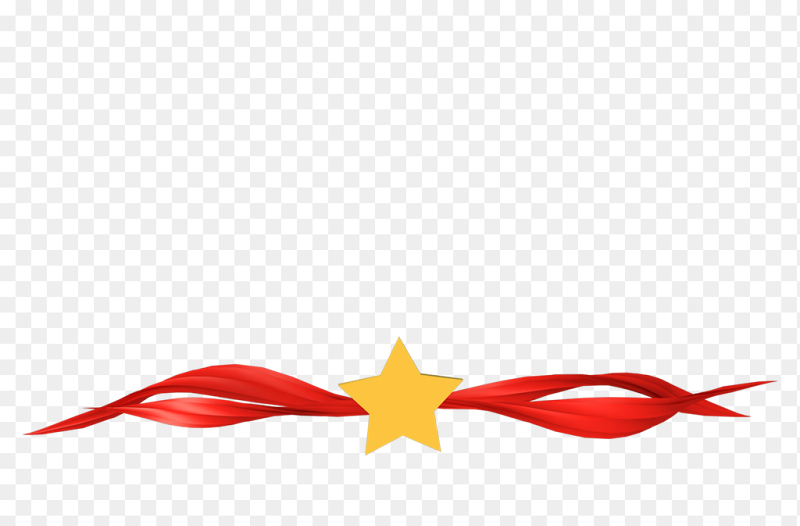 五角星飘扬红丝带党政分割线边框素材