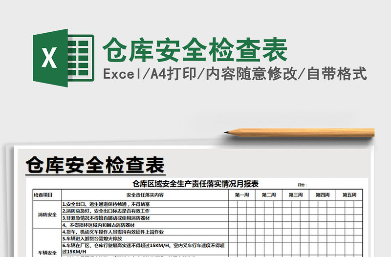 2021年倉庫安全檢查表