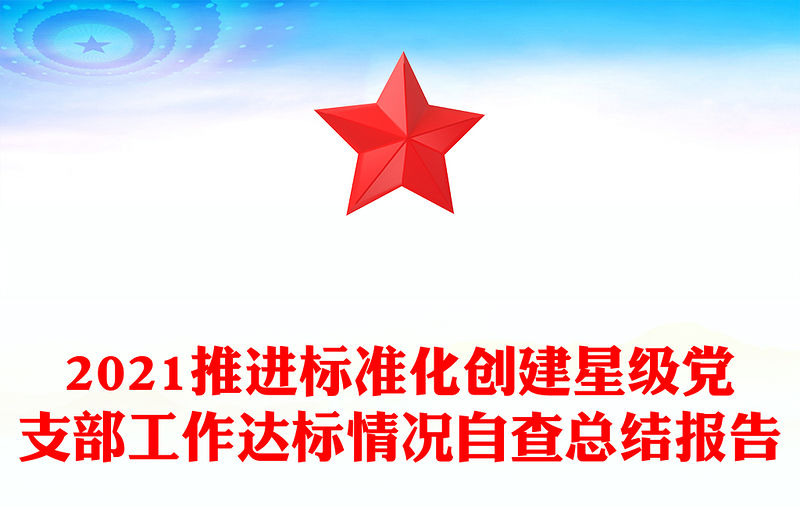2021推進標準化創建星級黨支部工作達標情況自查總結報告