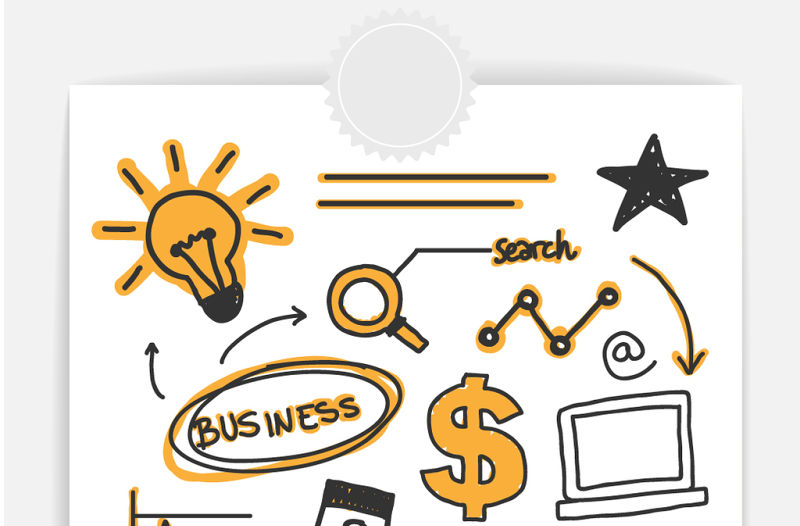 手繪風格ppt商務金融數據圖表素材