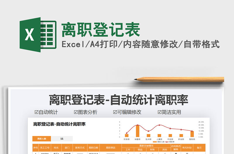 2021年離職登記表