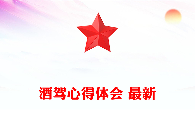 酒駕心得體會(huì) 最新