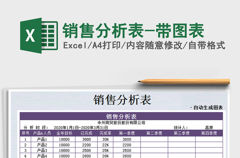 2021年銷(xiāo)售分析表-帶圖表