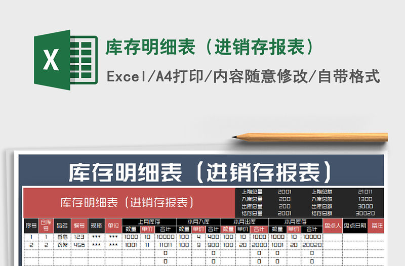 2021年庫存明細表（進銷存報表）