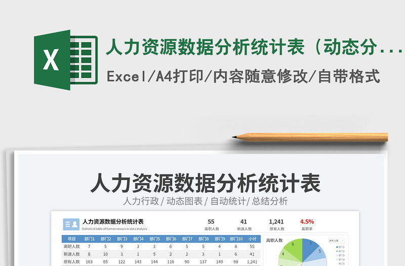 人力資源數(shù)據(jù)分析統(tǒng)計表（動態(tài)分析）