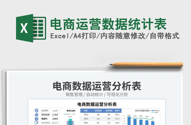 電商運營數(shù)據(jù)統(tǒng)計表