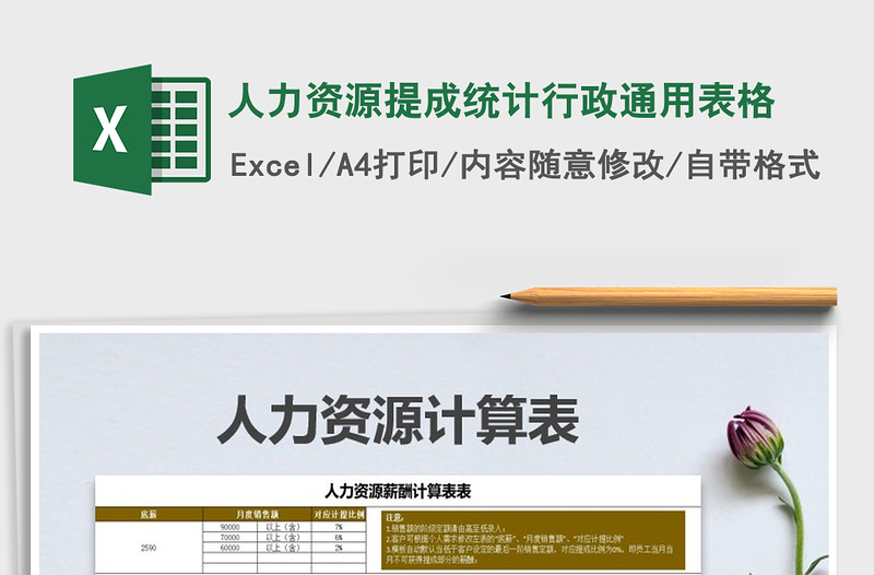 2021年人力資源提成統(tǒng)計(jì)行政通用表格