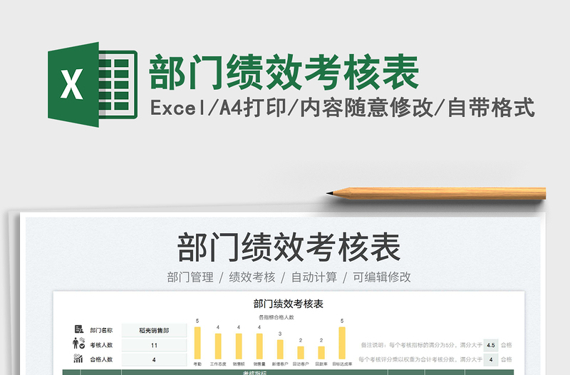 2023部門績效考核表免費下載