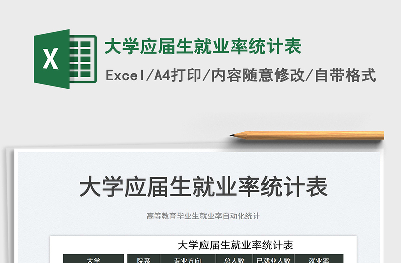 2023大學(xué)應(yīng)屆生就業(yè)率統(tǒng)計(jì)表免費(fèi)下載